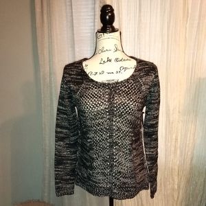 Black and ivory knit sweater, real cute. XS